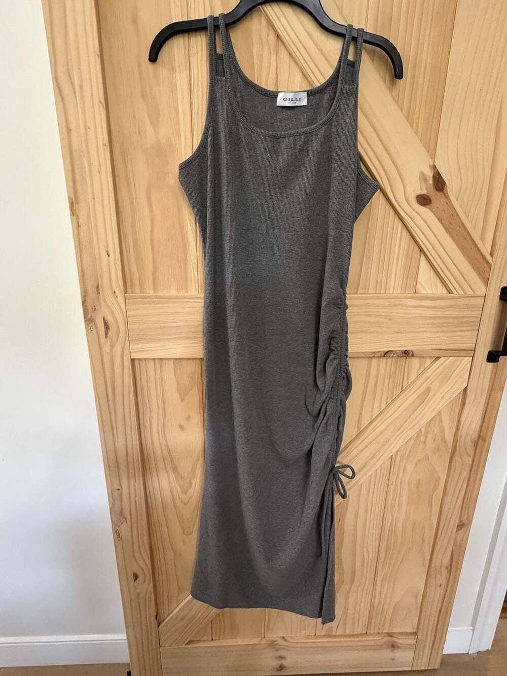 Gilli Ribbed Ruched Side Tank Dress size large